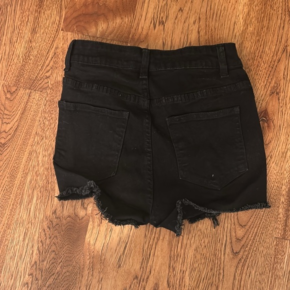 SHEIN black Jean shorts - Picture 2 of 3